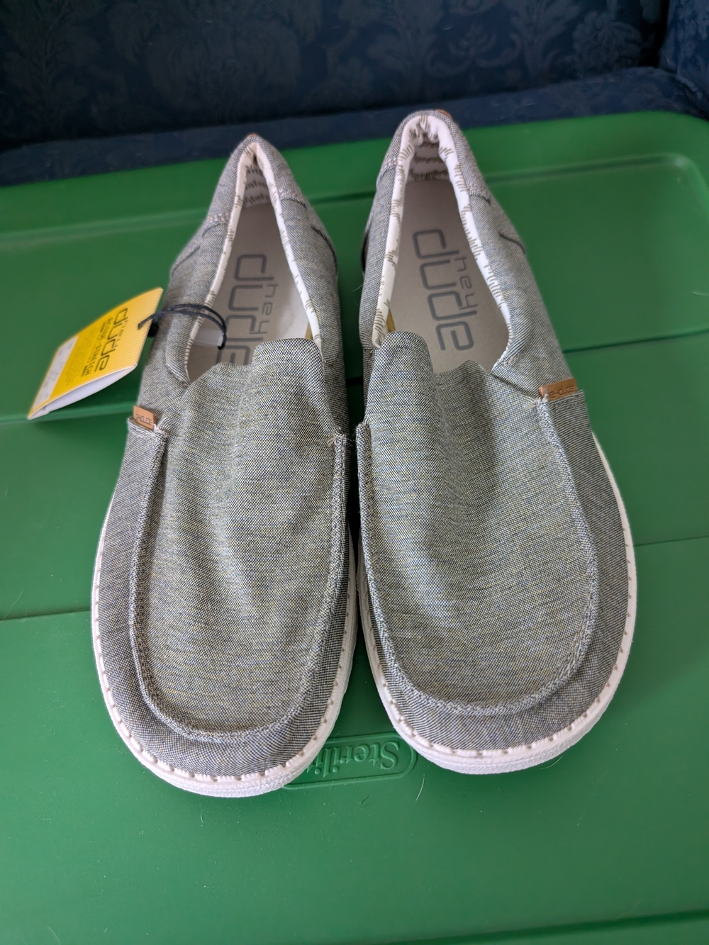 Hey Dude Women's misty Slip-On Shoes in Light Gray 10